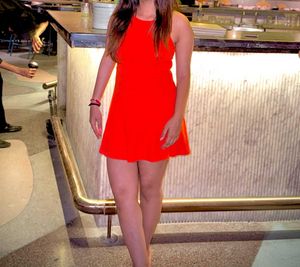 Orange Skater Dress