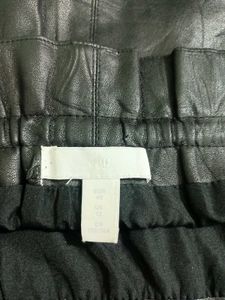 H&amp;M Black Faux Leather Mini Skirt Free Size