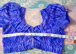 Blue Zebra Print Blouse