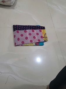 Vibrant Polka Dot Saree