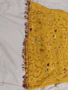 Stunning Yellow Embellished One Piece Gown