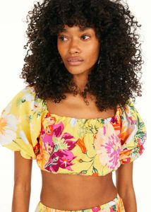 cropped off the shoulder top