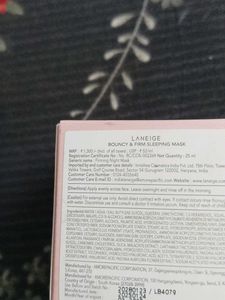 Laneige Bouncy &amp; Firm Sleeping Mask