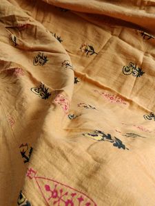 Yellow Printed Kurta/Kurti
