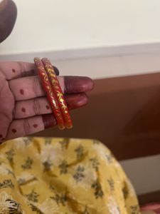 Red &amp; Gold plastic bangles