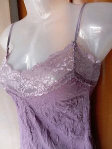 Purple Lace Trim Camisole