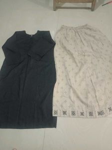 Chic Black &amp; White Kurta Set