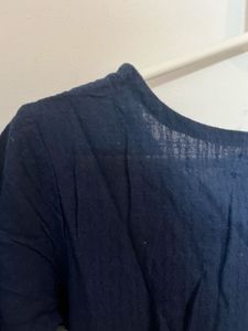 Women's Blue Embroidered Kurta