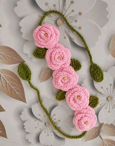 Handmade Crochet rose gajra🌹✨