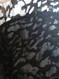Black &amp; White Print Blouse