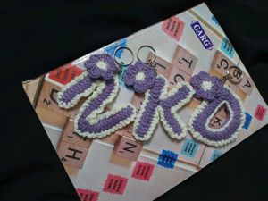 Handmade Crochet Letter Keychain