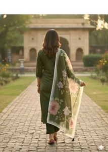 combos 🥳  Olive Green Kurta and yellow Set