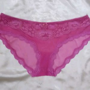 Sheer Pink Lace Briefs