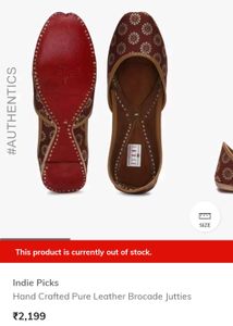 brand new Burgundy Floral Juttis - Size 7