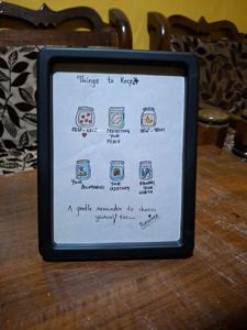 Hand-drawn "Things to Keep" Framed Art