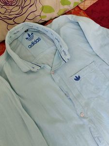 Light Blue Adidas Casual Shirt