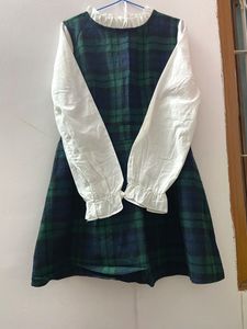 Korean Uniform Style Flannel Dress