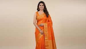 Elegant Orange Saree