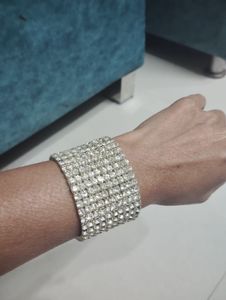 Sparkling Rhinestone Cuff Bracelet