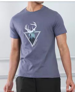 Shein Men's Graphic T-Shirt - Deer Print