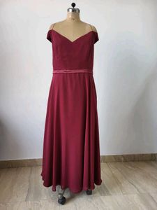 Plus Size Off-Shoulder Gown