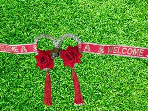 Royal Wedding Groom Entry Ribbon with Golden Lock