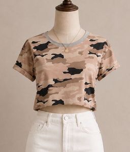 Camo Crop Top