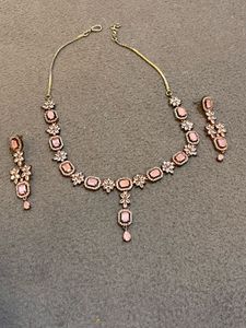 Elegant Pink Gemstone Jewelry Set
