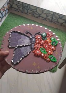 Handmade Butterfly & Flower Decor Piece
