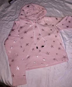 Pink Cropped Hoddie