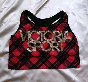Victoria Sport Plaid Bra Top