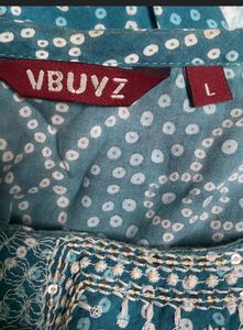 Embroidered Teal Kurta Set