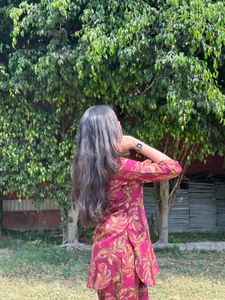 Elegant Paisley Print Kurta Set