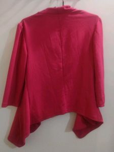 Women's Pink Open Front Cardigan