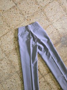 High Waisted Light Grey Trousers