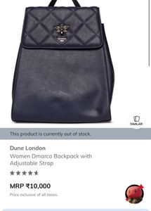 Dune London Quilted Backpack - Navy