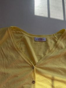 Bright Yellow Cardigan