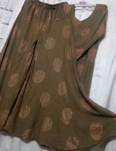 Olive Green Kurta Set with Palazzo