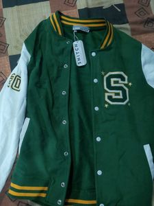 Snitch Men's Green Varsity Jacket, unused with tag