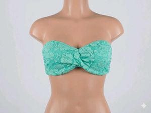 Teal Lace Twist Bandeau