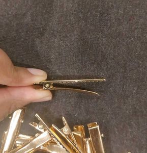 36 golden alligator hair clips