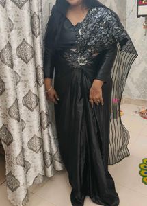 Stunning Black Embellished Saree