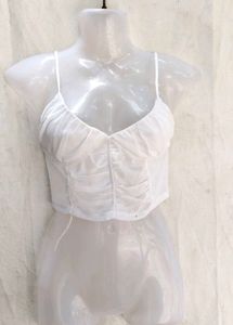 I. RUCHED sheer top