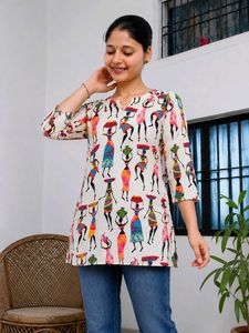Boho Print Kurti Top