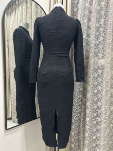 SEED HERITAGE Gothic Textured Midi Dress