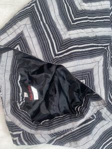 Chevron Print Flared Skirt