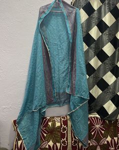 Elegant Blue Embroidered Kurta Set