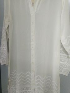 🌞🏖️Summer Transperent Kurta White