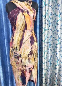 Unique Abstract Print Bodycon Dress