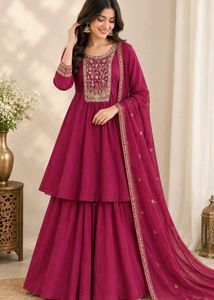 Elegant Magenta Kurta Set